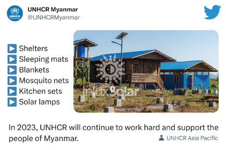 Projet de camps de réfugiés du HCR au Myanmar